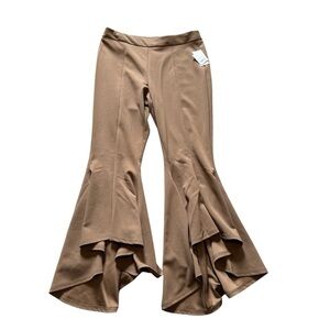 New Cato High-Low Flare Pants Size Small Petite – Camel Tan